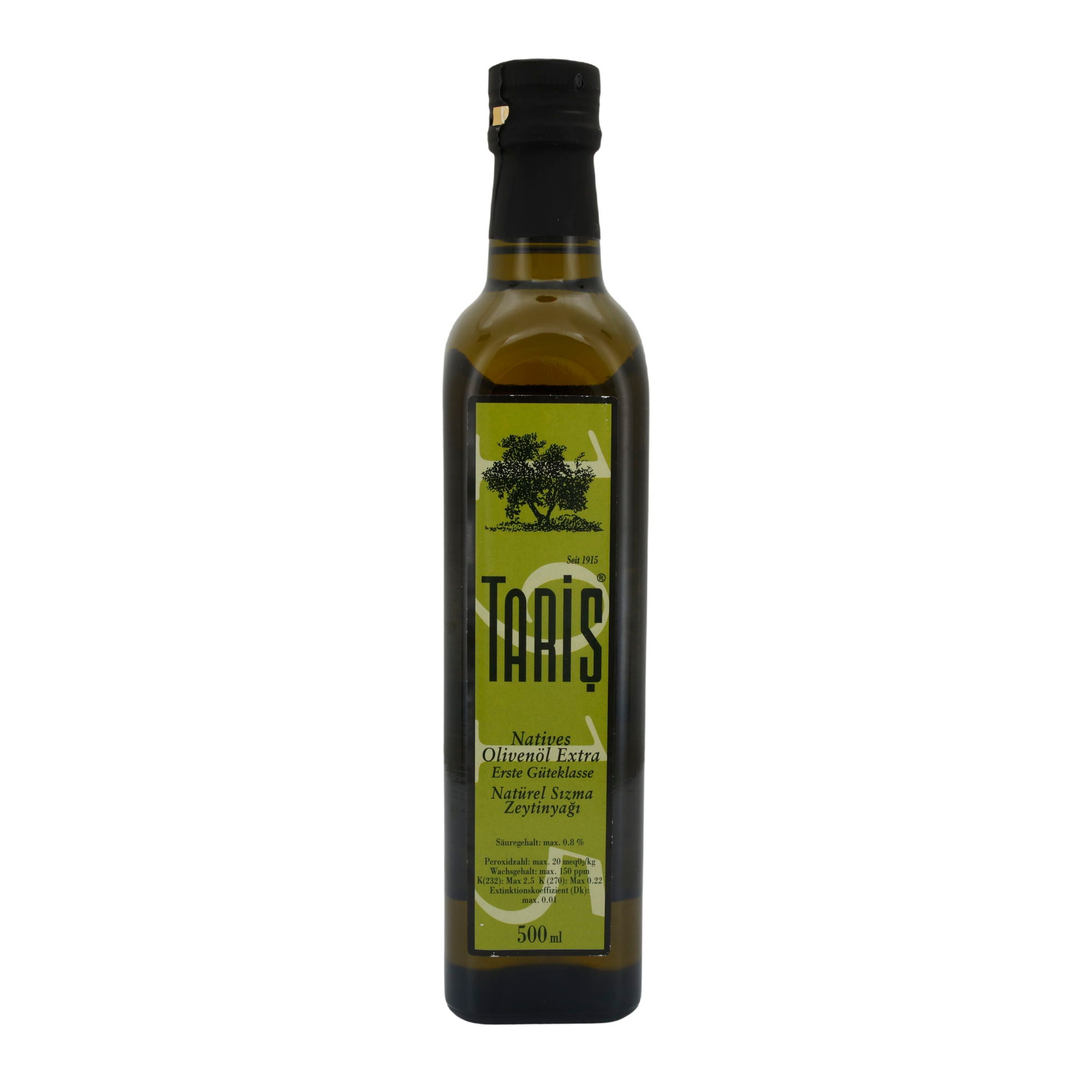 Olivenöl Taris | Natives extra | Erste Güteklasse, hochwertige Qualität aus der Türkei | 500 ml TARIS